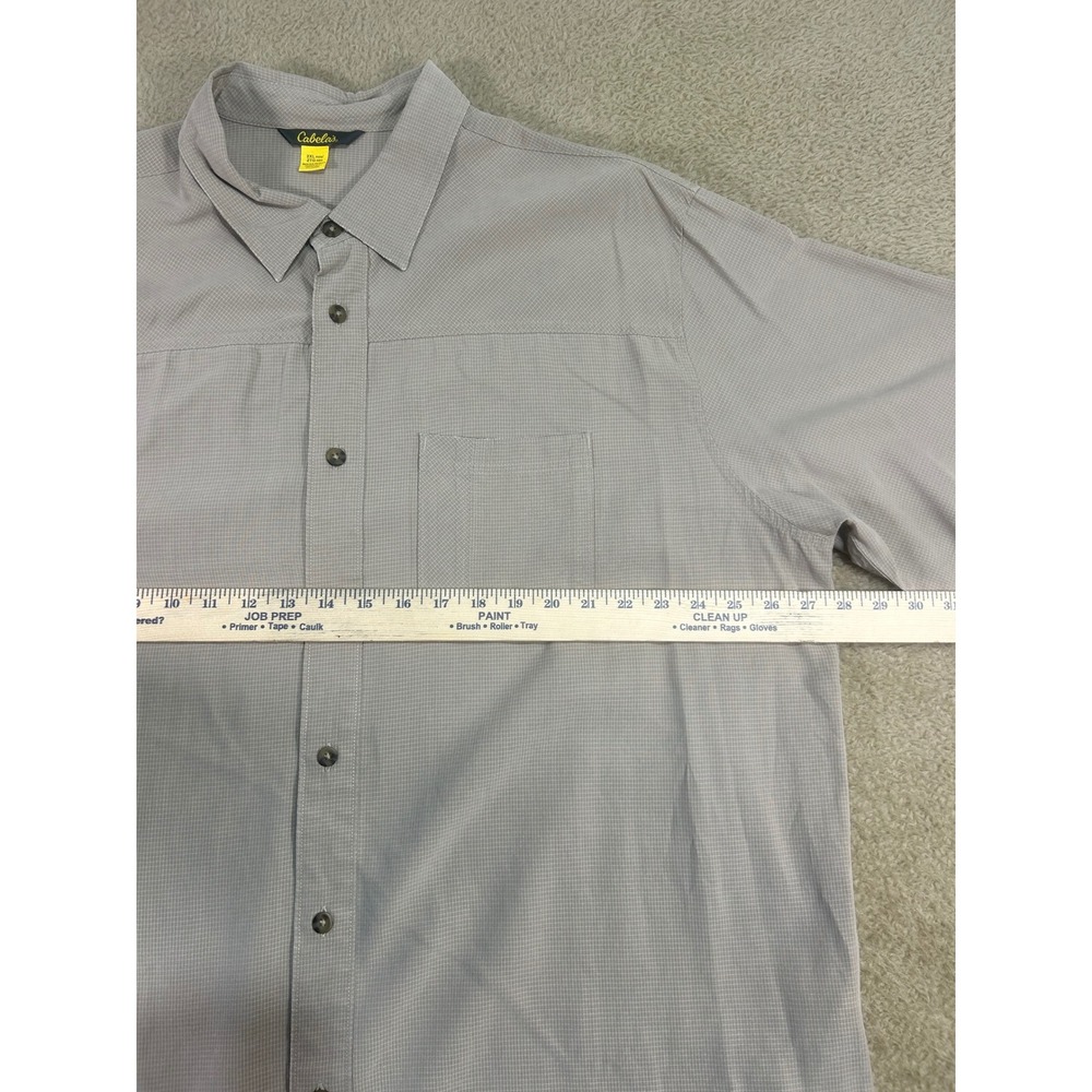 Cabelas Lot of 2 Mens 2XL Reg Plaid Short Sleeve Button‎ Up Shirt Casual Outdoor - Picture 4 of 12